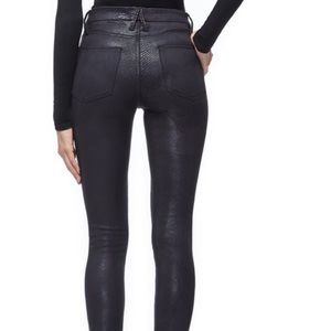 Good American good legs snakeprint jeans